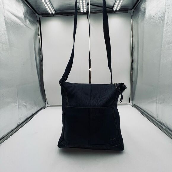 The Sak Navy Leather Shoulder Bag - Picture 5 of 15